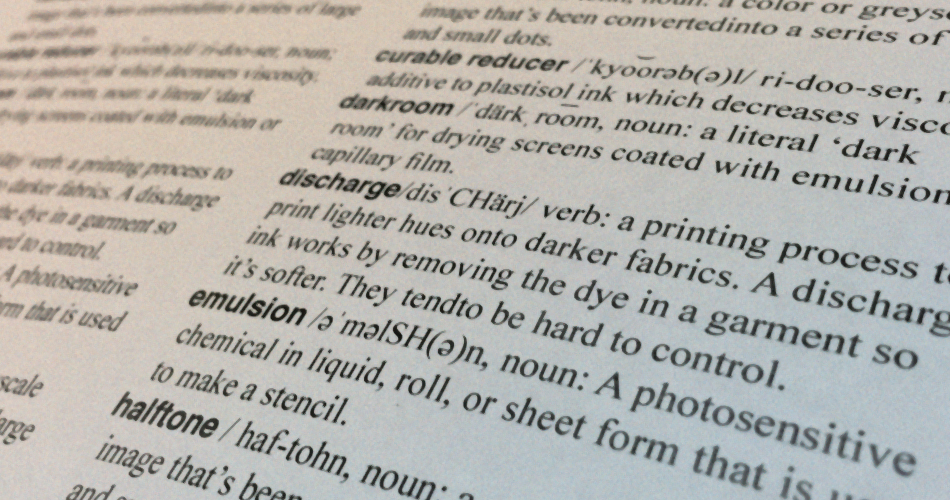The Screen Printers' Dictionary